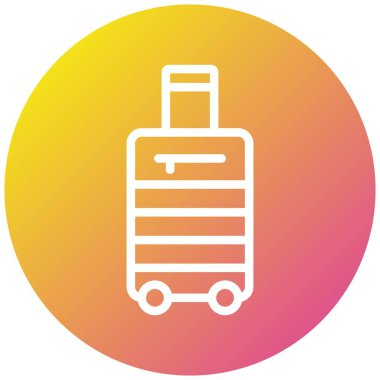 Bagaj Vektörü Simgesi Tasarım İllüstrasyonu