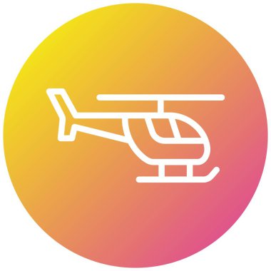 Helikopter Vektör Simgesi Tasarım İllüstrasyonu
