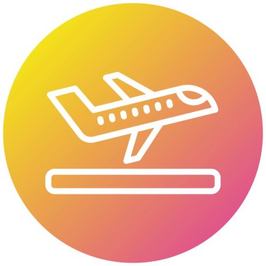 Kalkış Vektörü Simgesi Tasarım İllüstrasyonu