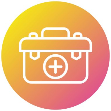 İlk yardım kutusu Vektör Simgesi Tasarım İllüstrasyonu