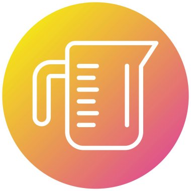 Ölçme kabı Vektör Simgesi Tasarım İllüstrasyonu