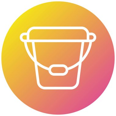 Bucket Vektör Simgesi Tasarım Çizimi