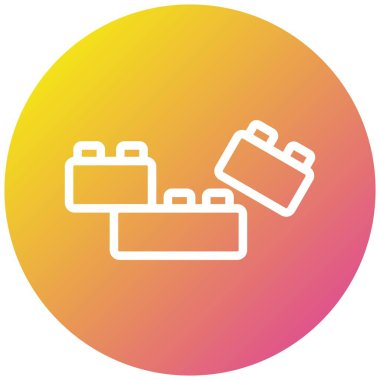 Plastik Bloklar Vektör Simgesi Tasarım İllüstrasyonu