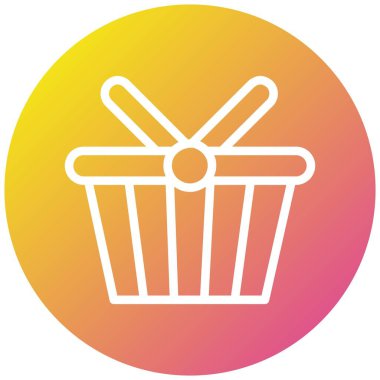 Alışveriş sepeti Vektör Simgesi Tasarım Çizimi