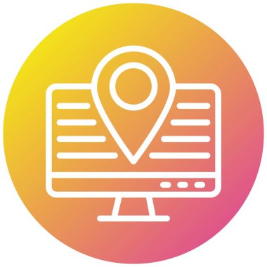 İzleme Vektörü Simgesi Tasarım İllüstrasyonu