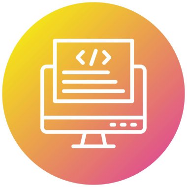 Ön uç Vektör Simgesi Tasarım İllüstrasyonu