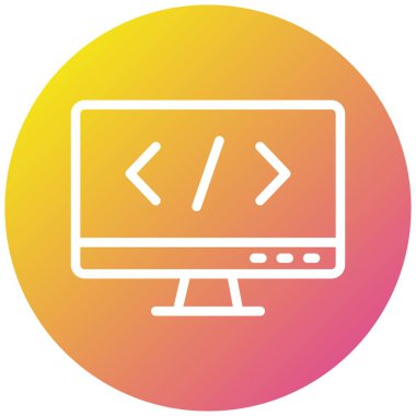 Kodlama Vektörü Simgesi Tasarım İllüstrasyonu