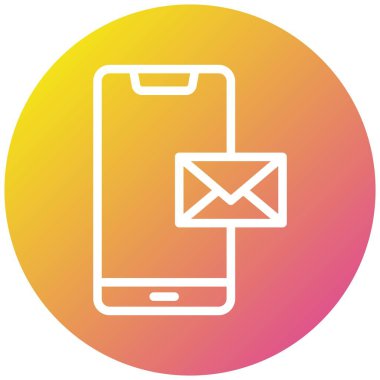 E- posta Vektör Simgesi Tasarım İllüstrasyonu