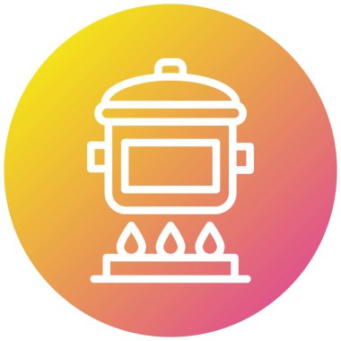 Pişirme Vektörü Simgesi Tasarım İllüstrasyonu