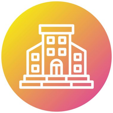 Konut Vektörü Simgesi Tasarım Çizimi