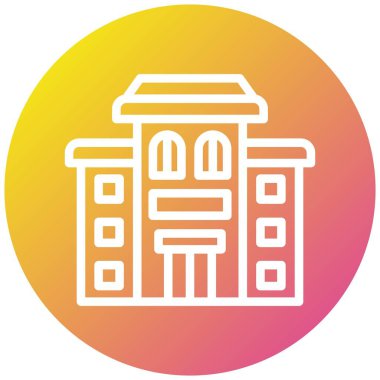 Otel Vektörü Simgesi Tasarım İllüstrasyonu