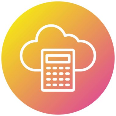 Hesap Makinesi Vektör Simgesi Tasarım İllüstrasyonu