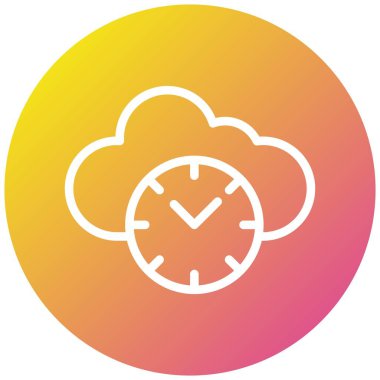 Saat Vektörü Simgesi Tasarım İllüstrasyonu