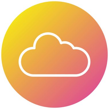 Bulut Vektörü Simgesi Tasarım İllüstrasyonu