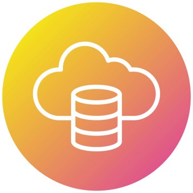 Bulut Veri Vektörü Simge Tasarımı İllüstrasyonu