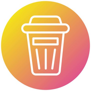 Çöp Vektörü Simgesi Tasarım İllüstrasyonu