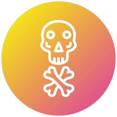 Kurukafa Vektörü Simgesi Tasarım İllüstrasyonu