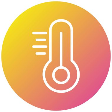 Termometre Vektör Simgesi Tasarım İllüstrasyonu