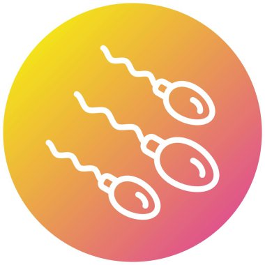 Sperm Vektörü Simgesi Tasarım İllüstrasyonu
