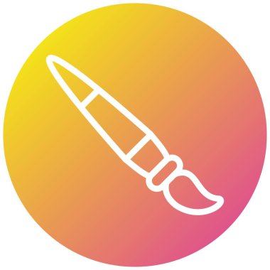 Boya fırçası Vektör Simgesi Tasarım Çizimi