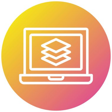 Katman Vektörü Simgesi Tasarım İllüstrasyonu