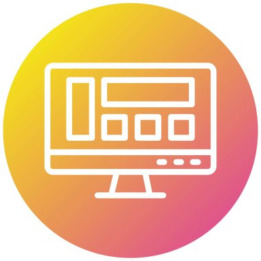 Düzen Vektörü Simgesi Tasarım İllüstrasyonu