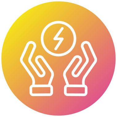 Enerji Vektörü Simgesi Tasarım İllüstrasyonu