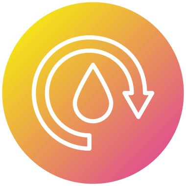 Su döngüsü Vektör Simgesi Tasarım Çizimi