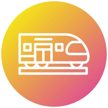 Tren Vektörü Simgesi Tasarım İllüstrasyonu