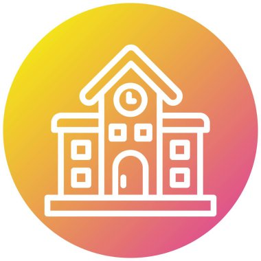 Demiryolu istasyonu Vektör Simgesi Tasarım İllüstrasyonu