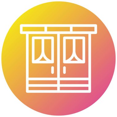 Tren Kapısı Vektör Simgesi Tasarım İllüstrasyonu