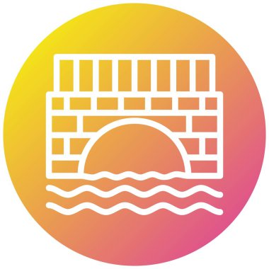 Köprü Vektörü Simgesi Tasarım İllüstrasyonu