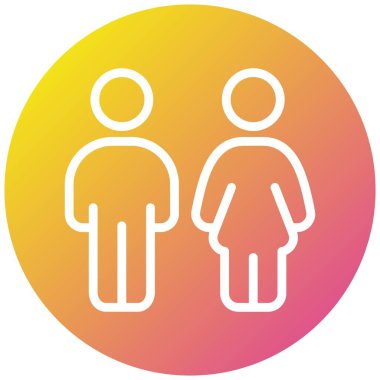 Tuvalet İşareti Vektör Simgesi Tasarım İllüstrasyonu