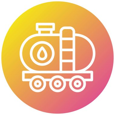 Tank vagonu Vektör Simgesi Tasarım İllüstrasyonu