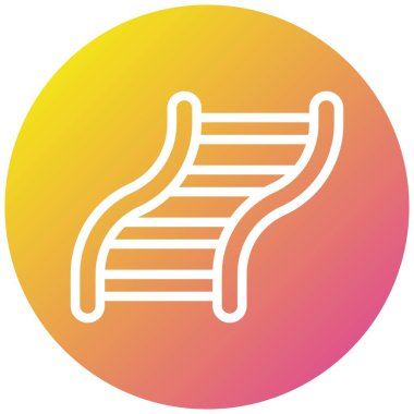 Demiryolu Vektör Simgesi Tasarım İllüstrasyonu