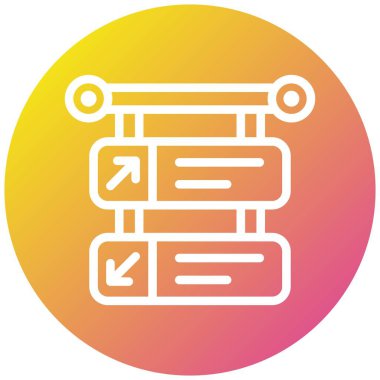 Yön İşareti Vektör Simgesi Tasarım İllüstrasyonu