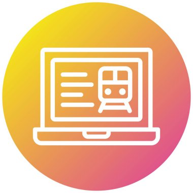 Çevrimiçi Vektör Simgesi Tasarım İllüstrasyonu