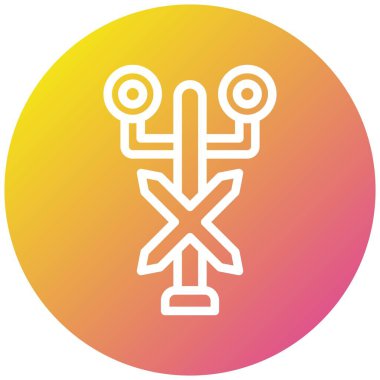 Trafik Sinyali Vektör Simgesi Tasarım İllüstrasyonu