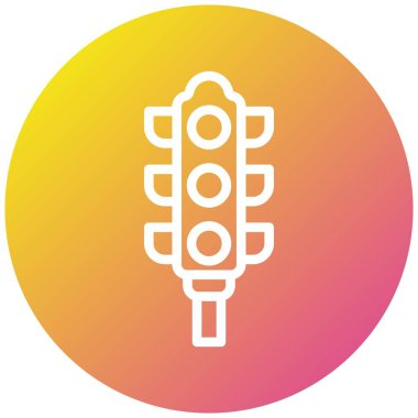 Trafik Işıkları Vektör Simgesi Tasarım İllüstrasyonu