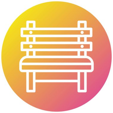Bench Vektör Simgesi Tasarım İllüstrasyonu