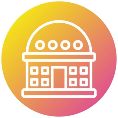 Planetaryum Vektör Simgesi Tasarım İllüstrasyonu