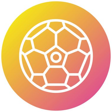 Futbol Vektörü Simgesi Tasarım İllüstrasyonu