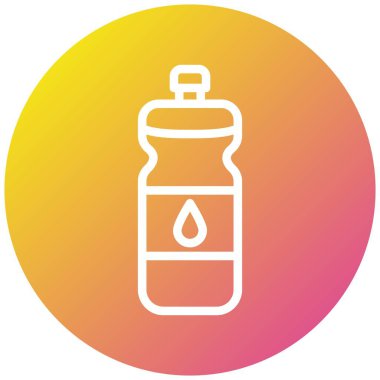 Su Şişesi Vektör Simgesi Tasarım Çizimi