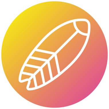 Sörf tahtası Vektör Simgesi Tasarım İllüstrasyonu