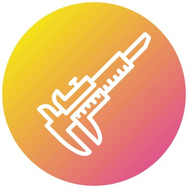 Kaliper Vektör Simgesi Tasarım İllüstrasyonu