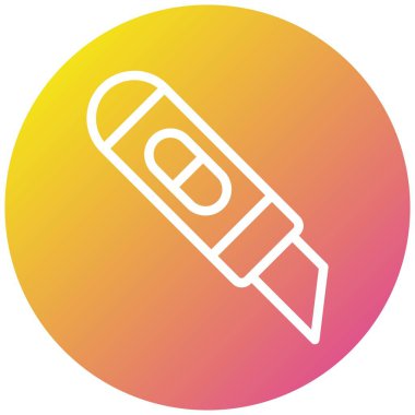 Kesici Vektör Simgesi Tasarım İllüstrasyonu