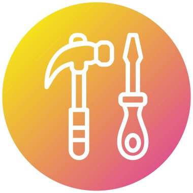 Onarım aracı Vektör Simgesi Tasarım İllüstrasyonu