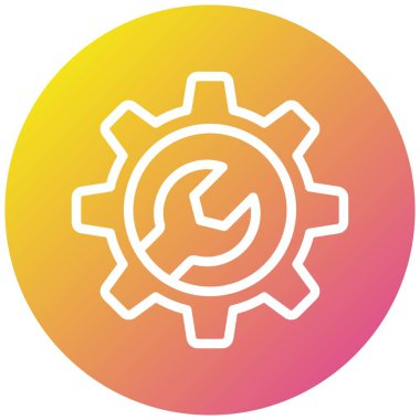 Bakım Vektörü Simgesi Tasarım İllüstrasyonu