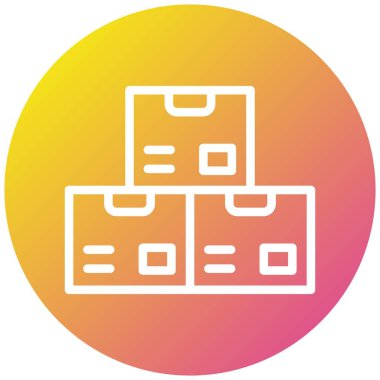 Kutu Vektörü Simgesi Tasarım İllüstrasyonu