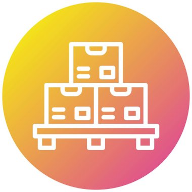 Pallet Vektör Simgesi Tasarım İllüstrasyonu